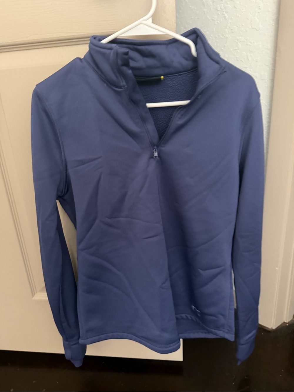 Quarter-Zip Pullover Sweatshirt in Slate Blue